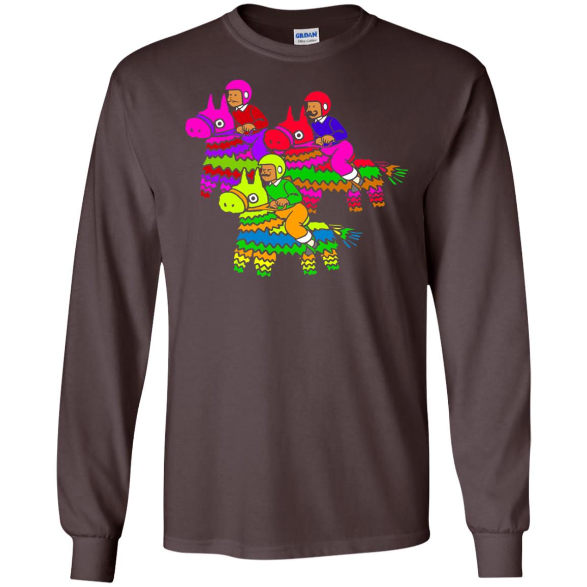 Cinco De Derby Pinata Jockeys Horse Race T-shirt Dark Chocolate