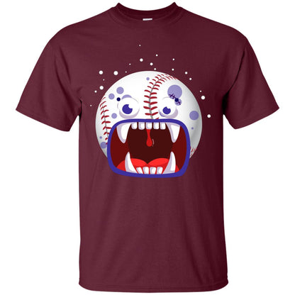 Baseball Halloween Shirt Maroon