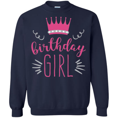 Tiara Crown T-shirt Girl_s Youth Birthday Princess T-shirt Navy
