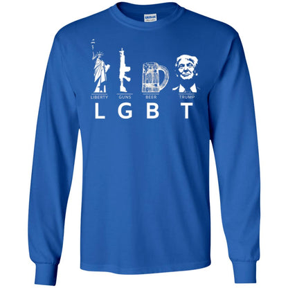 Lgbt T-shirt Liberty Guns Beer Trump Royal