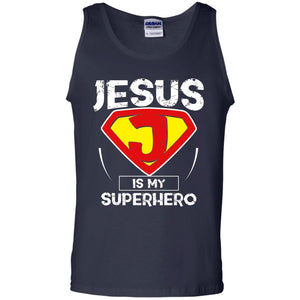 Jesus Is My Superhero Christian Movie Fan T-shirtG220 Gildan 100% Cotton Tank Top