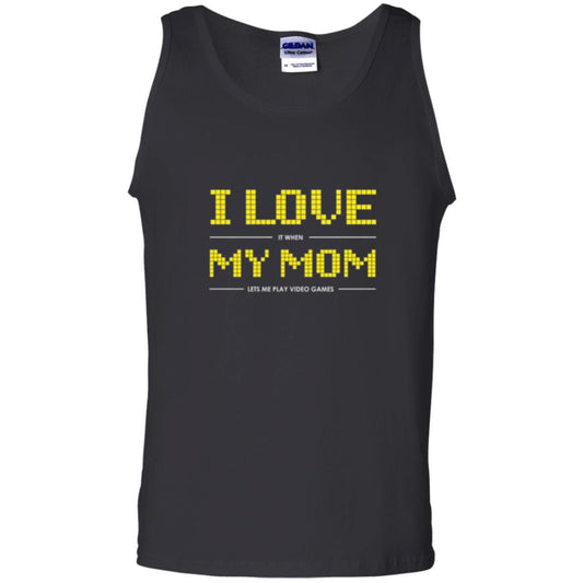 Family T-shirt I Love My Mom Let's Me Play Video Games Black