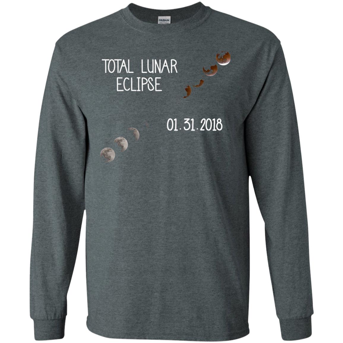 Total Lunar Eclipse 01-31-2018 Celebration Shirt Dark Heather