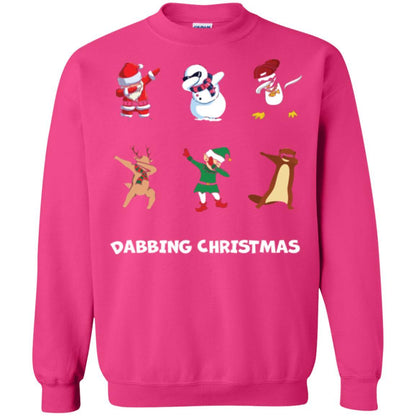 Dabbing Christmas T-shirt Heliconia