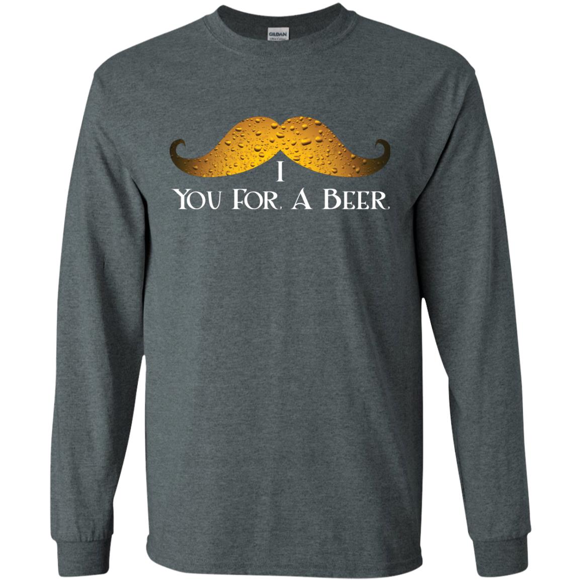 I Mustache You For A Beer Saint Patrick_s Day Dark Heather