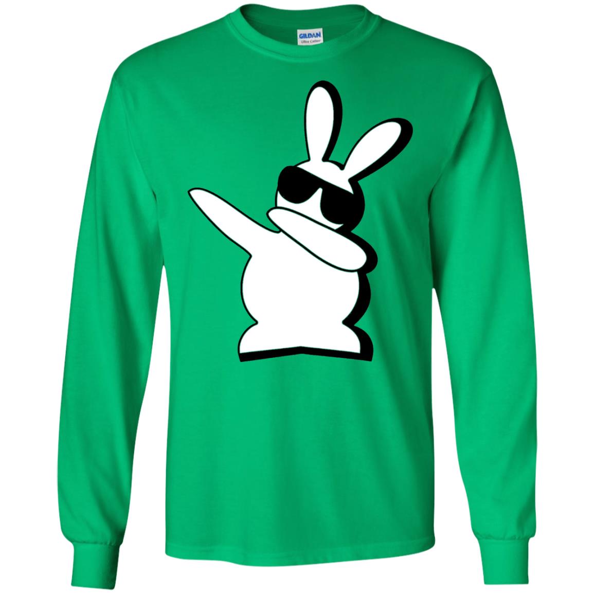 Dabbing Hip Hop Bunny Easter Shirt Irish Green