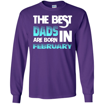 Daddy T-shirt The Best Dads Are Born In February Purple