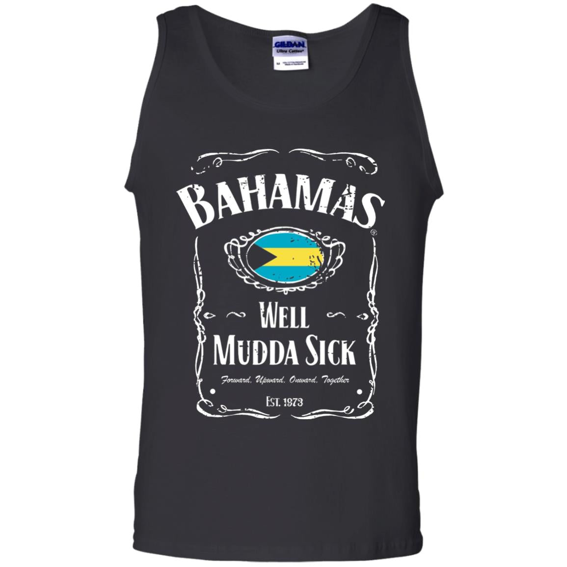 Well Mudda Sick Souvenir Vintage Bahamas Vacation T-shirt Black