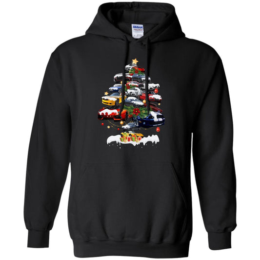 Cars Christmas Tree X-mas Gift Shirt For Mens Or Womens Black