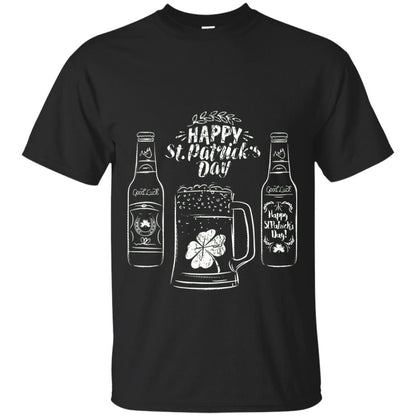 Happy St. Patrick_s Day Drinking Beer St Patrick_s Day T-shirt Black
