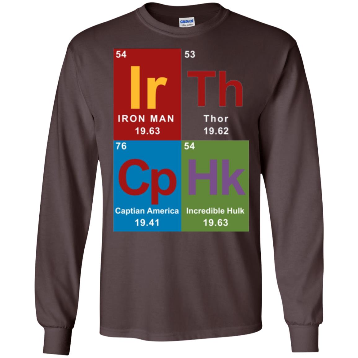 Marvel Avengers Periodic Table Elements T-shirt Dark Chocolate