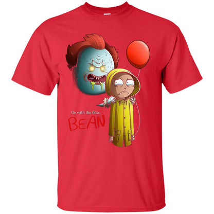 Go With The Flow It And Bean Horror Movie Shirt Red