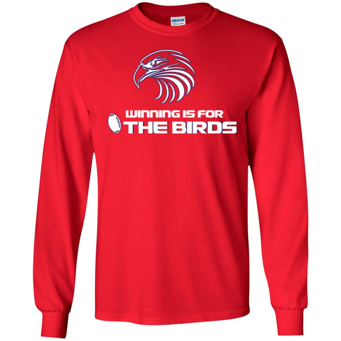 Football T-shirt Winning Is For The Birds Red