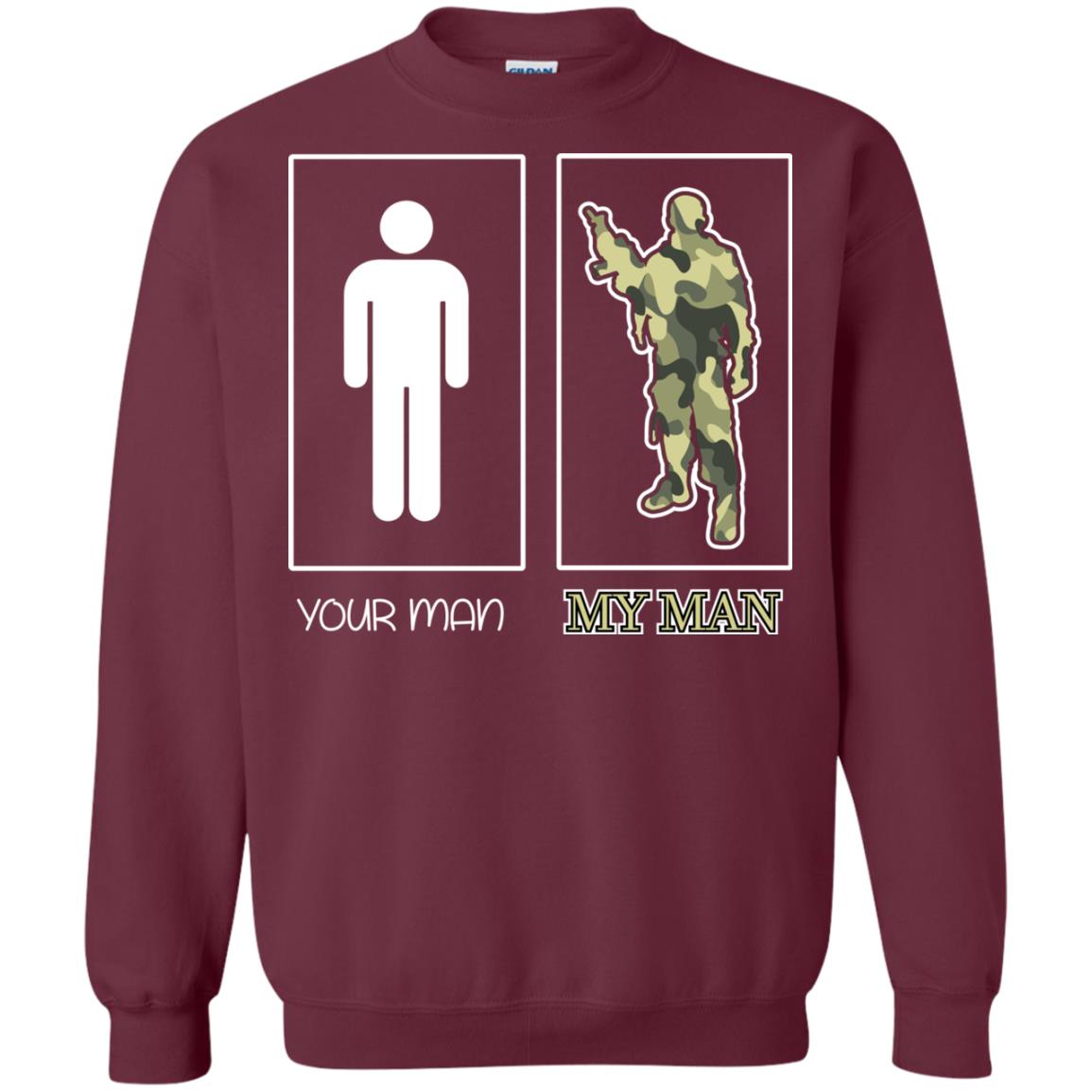 Your Man My Man Military Shirt Maroon