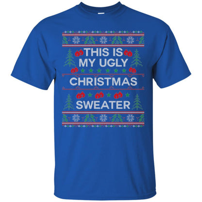 Christmas T-shirt This Is My Ugly Christmas Sweater Royal