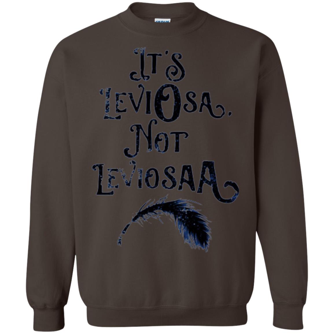 Feather Dirty Black T-shirt It_s Leviosa Not Leviosaa Dark Chocolate