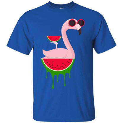 Watermelon Flamingo Funny Summer Melon Fruit Shirt Royal