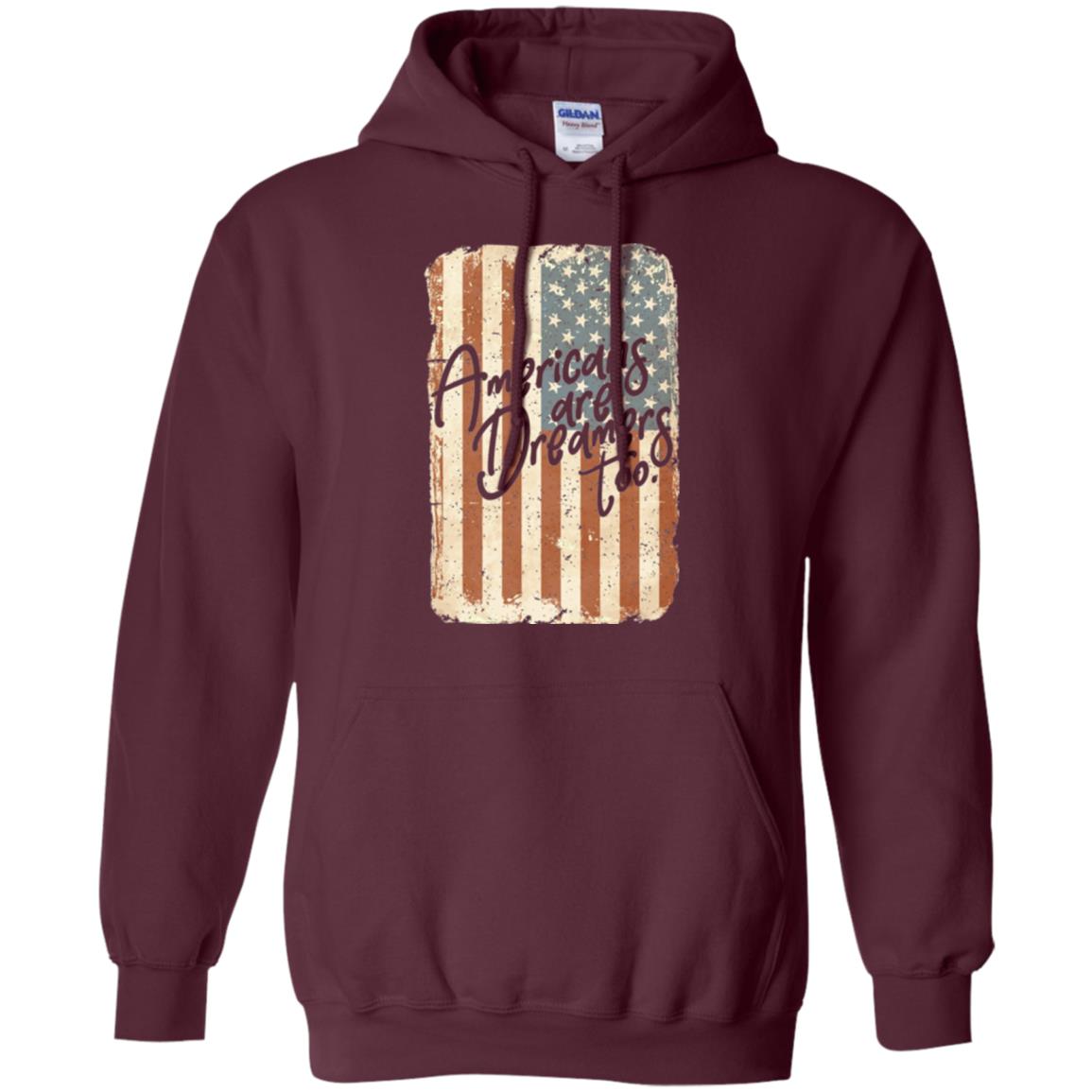 Americans Are Dreamers Too T-shirt American Flag Maroon
