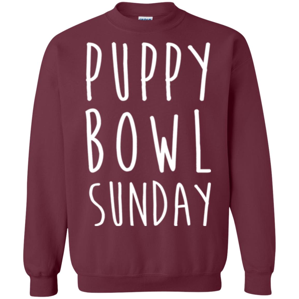 Football Dog Lover T-shirt Puppy Bowl Sunday T-shirt Maroon
