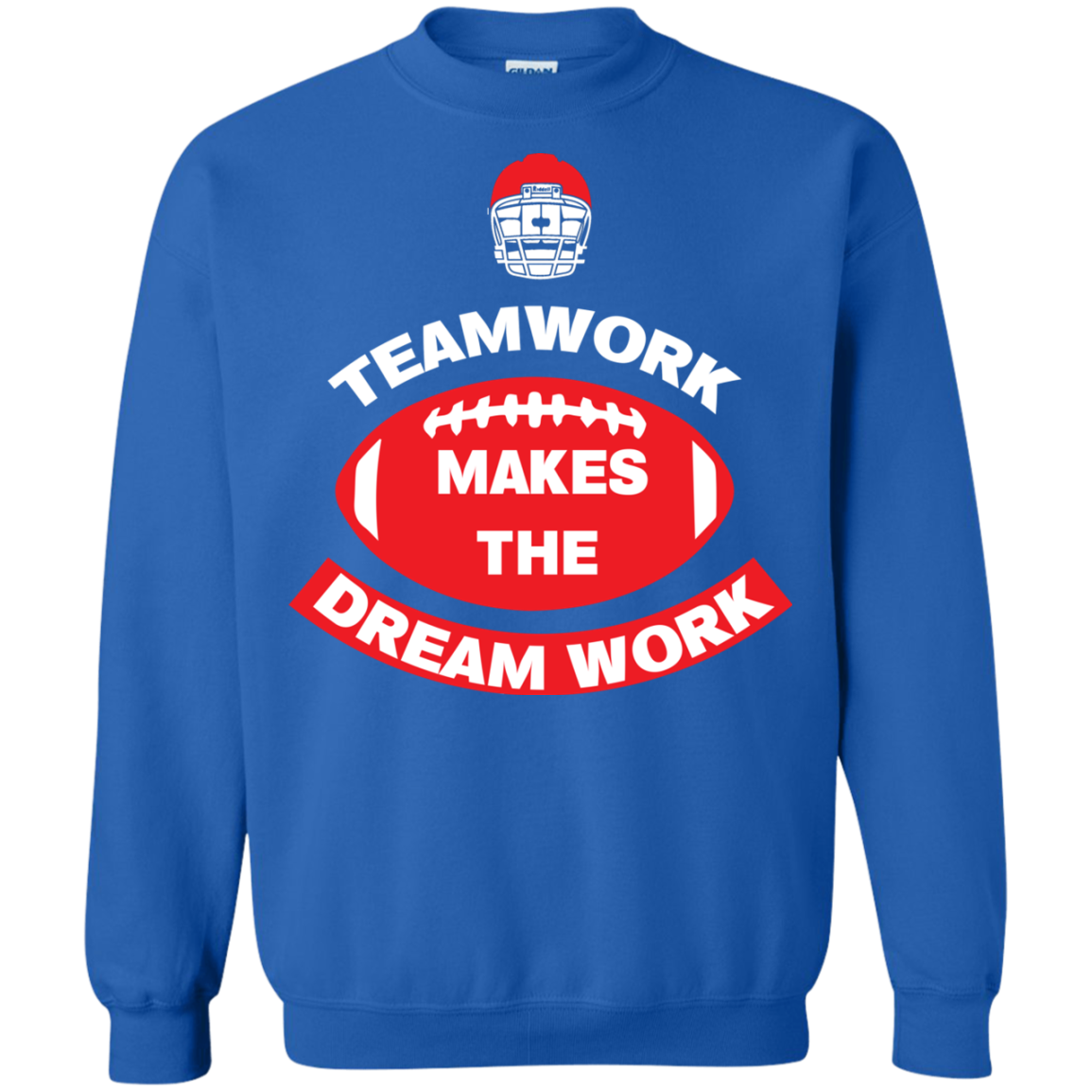 Football T-shirt TeamWork Makes The Dreamwork Royal