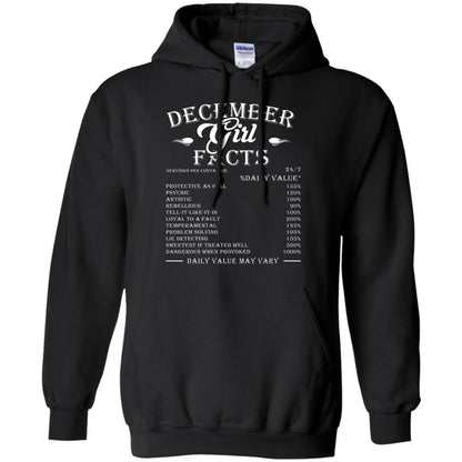 December Girl Facts T-shirt Black