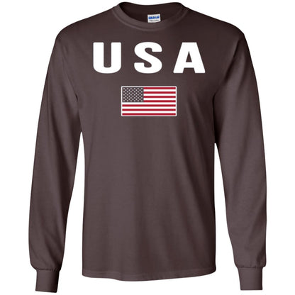 American Flag Us America United States T-shirt Dark Chocolate