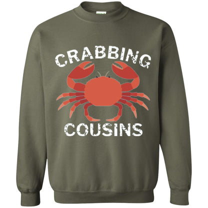Fishing Lovers T-shirt Crabbing Cousins Military Green