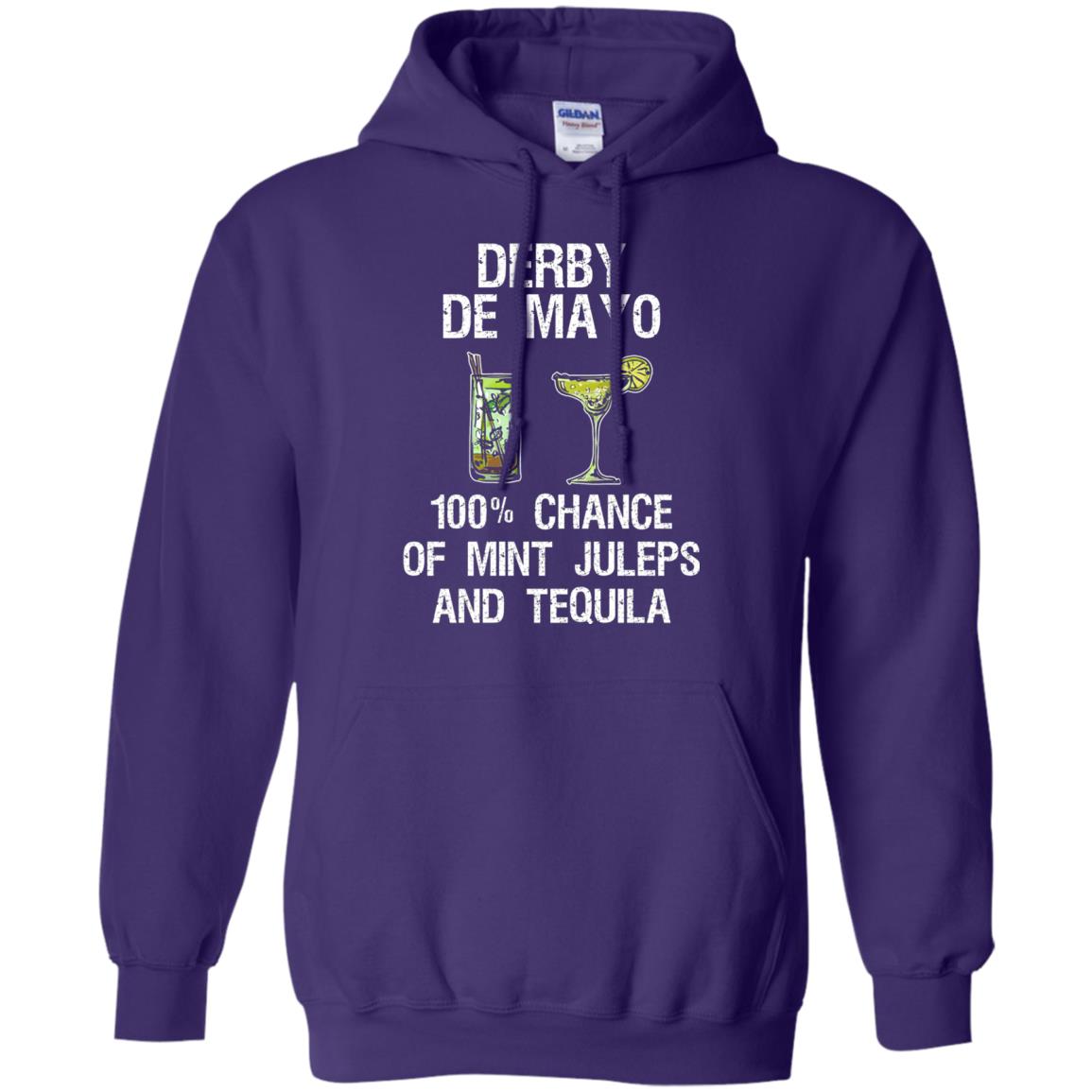 Derby De Mayo T-shirt 100_ Chance Of Mint Juleps And Tequiila Purple