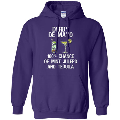 Derby De Mayo T-shirt 100_ Chance Of Mint Juleps And Tequiila Purple