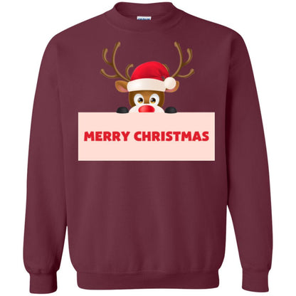 Christmas T-shirt Reindeer Merry Christmas T-shirt Maroon