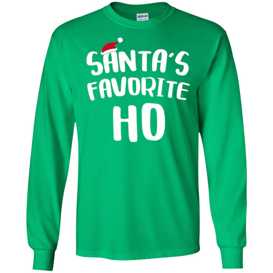 Christmas T-shirt Santa's Favorite Ho T-shirt Irish Green
