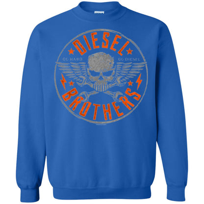 Skull Cross Wrench T-shirt Diesel Brothers Go Hard Go Diesel Royal