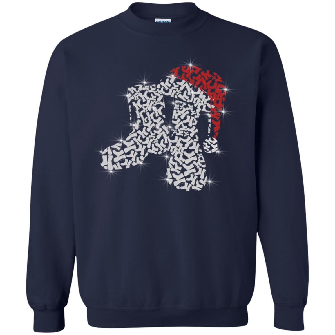 Veteran Boot With Santa Hat Merry Christmas Gift Shirt For Mens Womens Navy