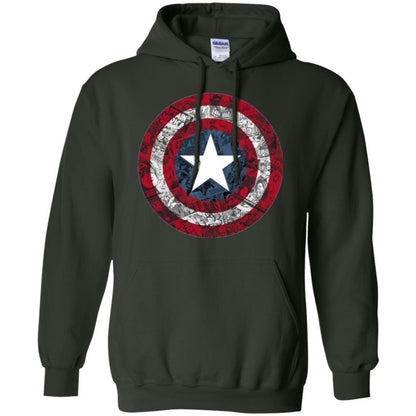 Film T-shirt Captain America Avengers Shield Comic Graphic Forest Green