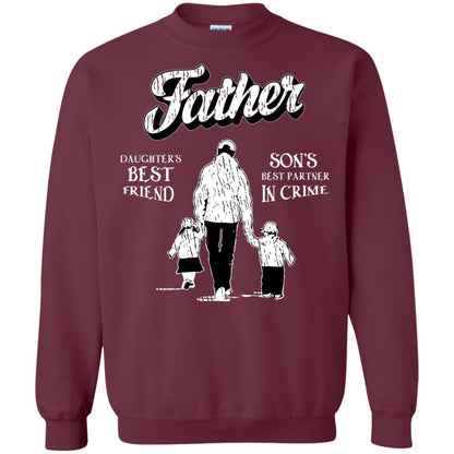 Father Is Daugther's Best Friend Son's Best Partner In Crime Shirt Maroon