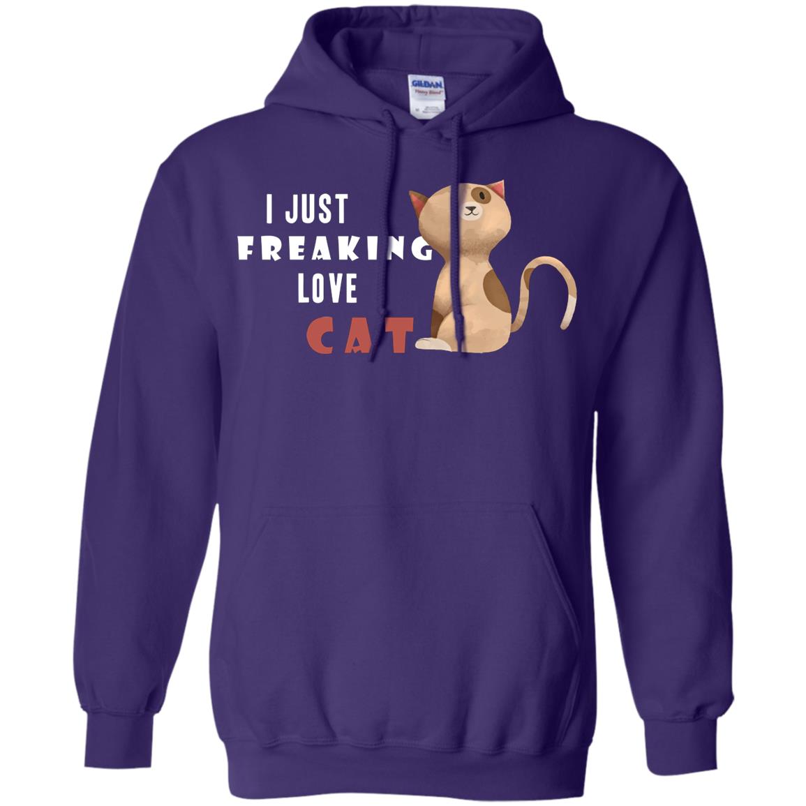 I Just Freaking Love Cat Shirt Purple