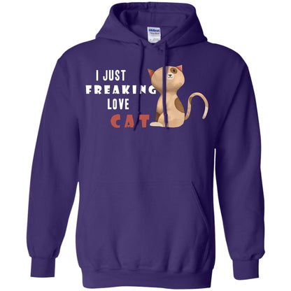 I Just Freaking Love Cat Shirt Purple