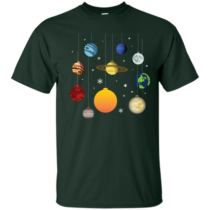 Christmas T-shirt Joy To Universe Christmas Forest Green