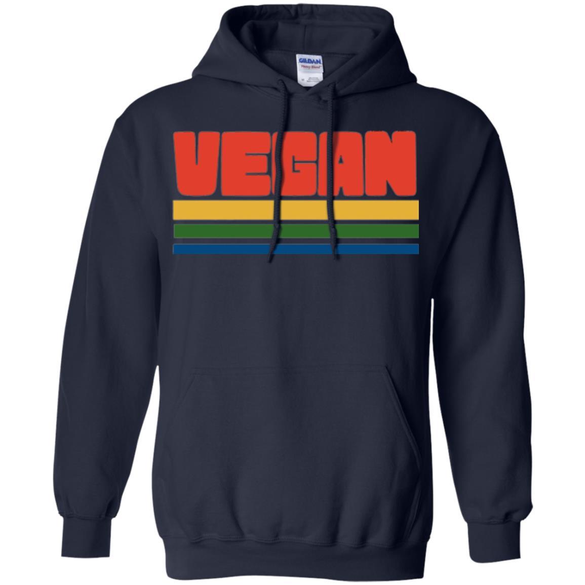 Vegan T-shirt Retro Style Veganism Navy
