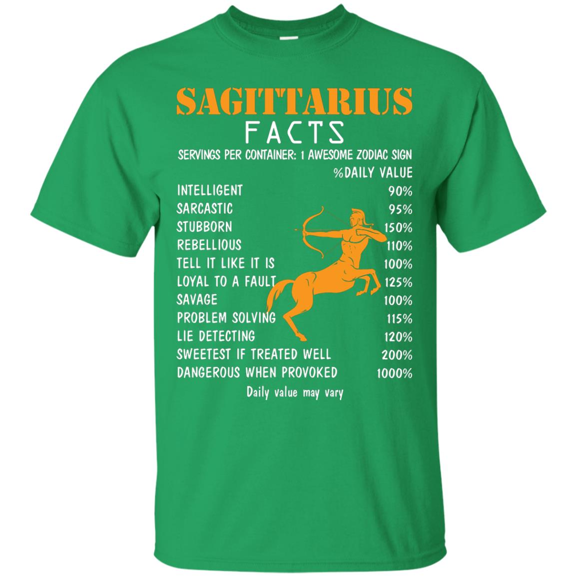 Sagittarius Facts 1 Awesome Zodiac Sign Gift Shirt For Sagittarius Horoscope Irish Green