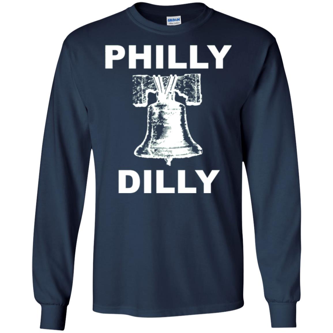 Football T-shirt Philly Dilly With Liberty Bell And Crack Philadelphia Navy