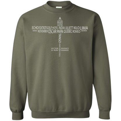 Aviation T-shirt Phonetic Alphabet Pilot Military Green
