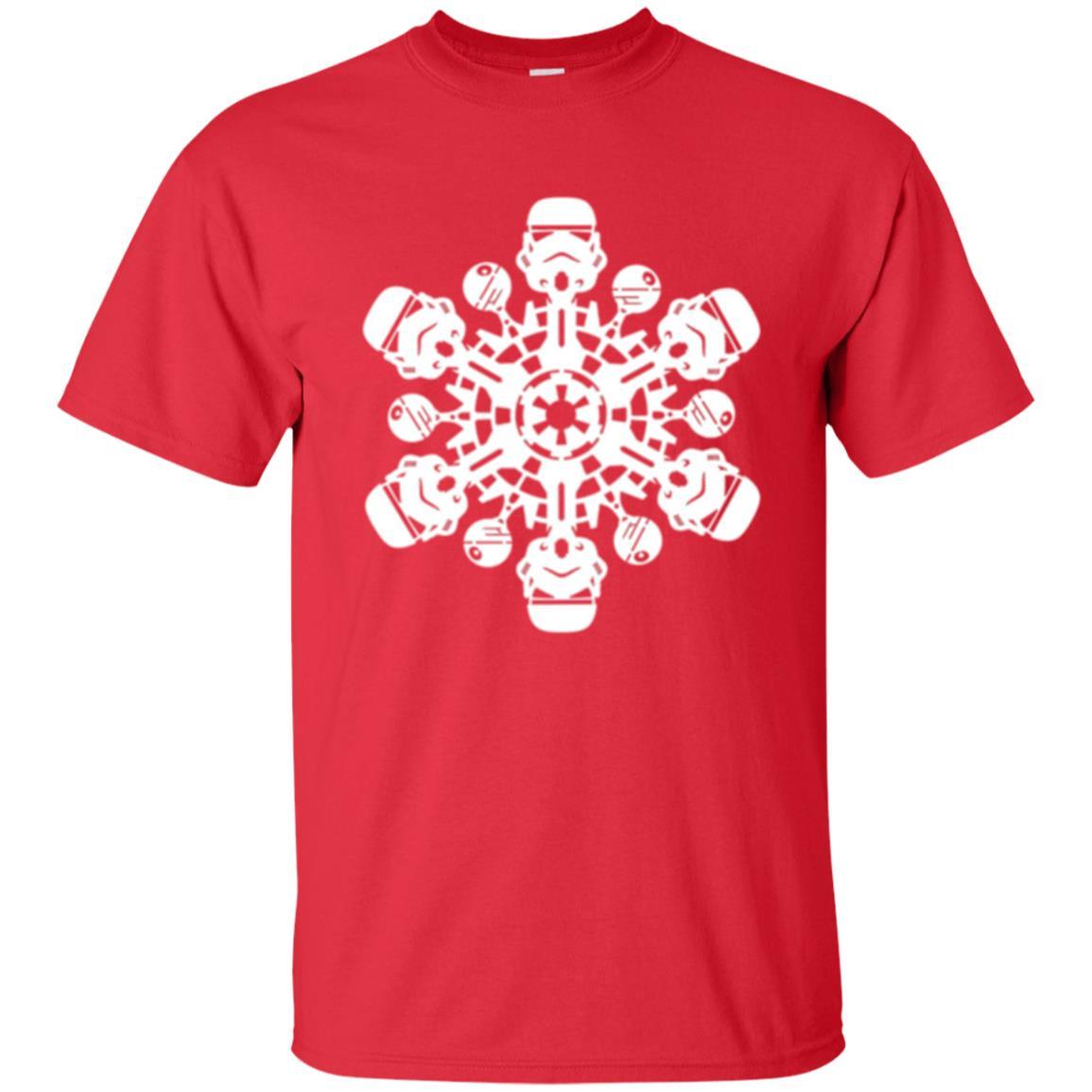 Film T-shirt Star Wars Stormtrooper Christmas Snowflake Graphic Red