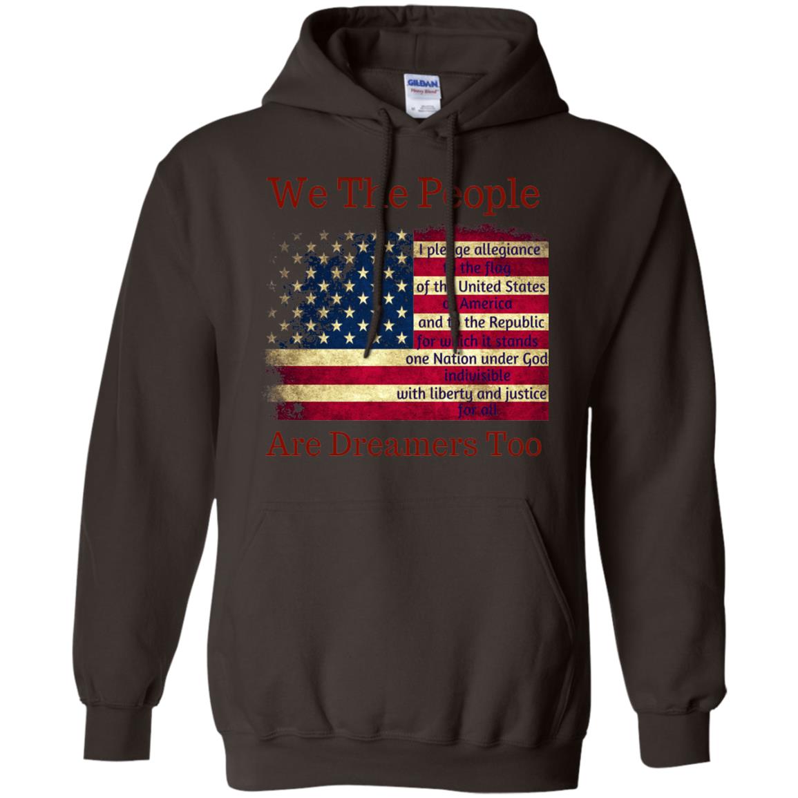 Americans We Are People Are Dreamers Too T-shirt Dark Chocolate