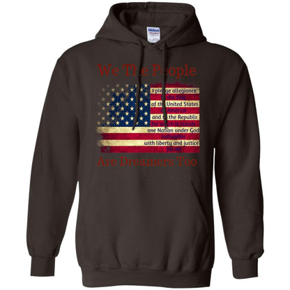 Americans We Are People Are Dreamers Too T-shirt Dark Chocolate