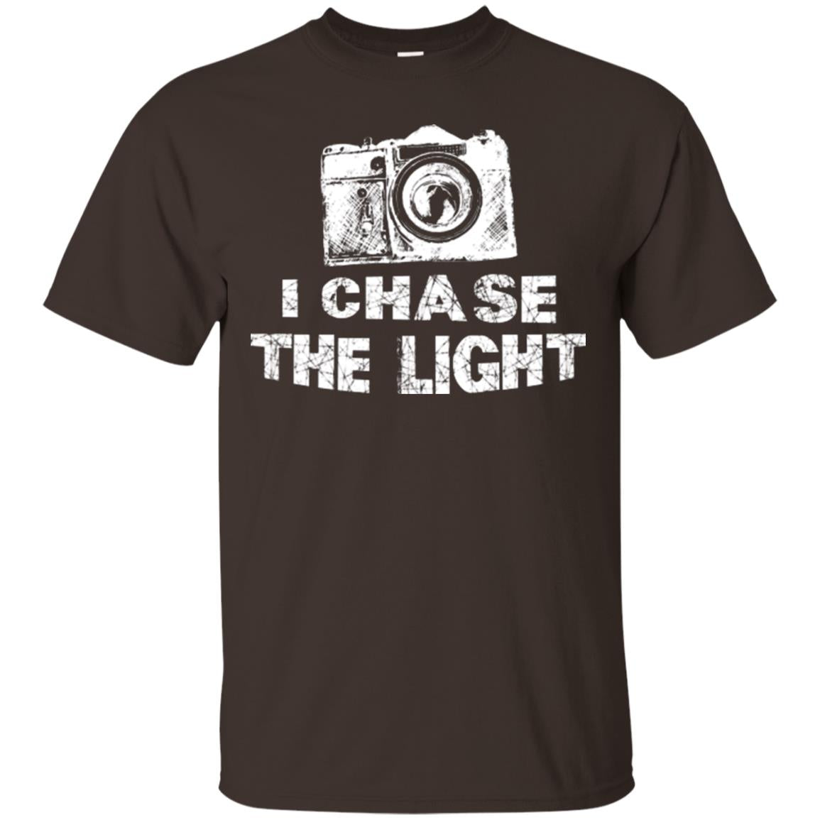 Photographer T-shirt I Chase The Light Dark Chocolate