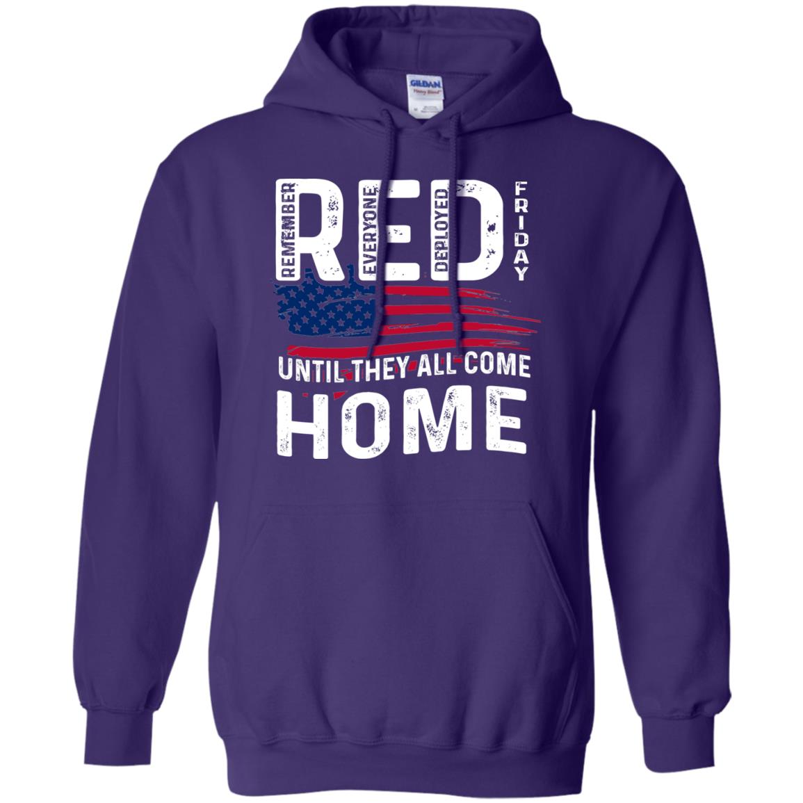 Nation Wear Red Day T-shirt Red Friday Until They All Come Home Purple