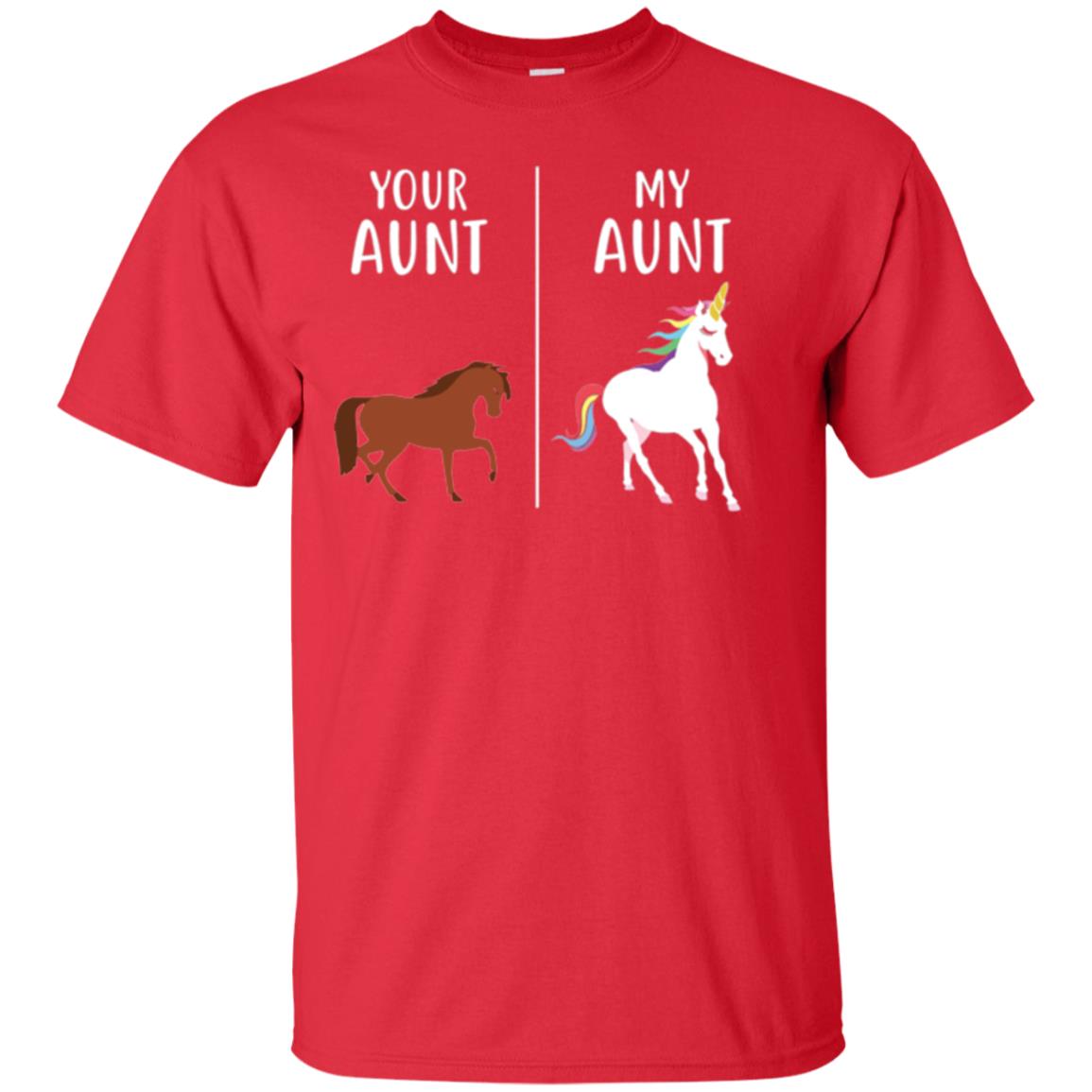 Unicorn T-shirt Your Aunt My Aunt Red