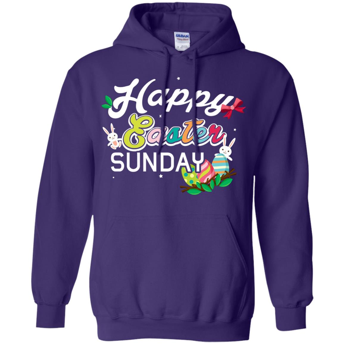 Christian T-shirt Happy Easter Sunday Purple