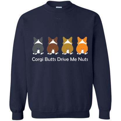 Dog Lover T-shirt Corgi Butts Drive Me Nuts Navy